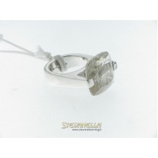 PIANEGONDA anello argento e quarzo rutilato carrè referenza AA010390 mis.14 new